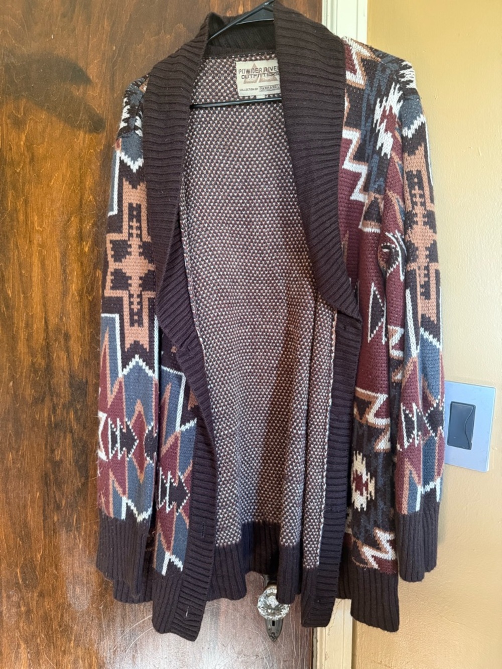 Powder River Outfitters Women's Aztec Open Shawl Cardigan - Brown/Multi
